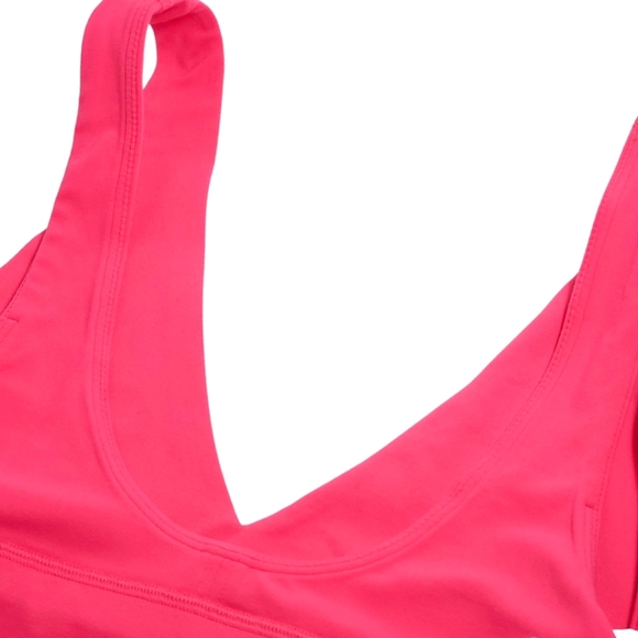 Lululemon Align V-Neck Bra Light Support A/B Cup Size 8 Lipgloss Pink - Picture 9 of 10